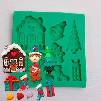 Силиконовый молд Рождественское Ассорти