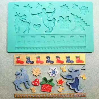 Силиконовый молд Рождество