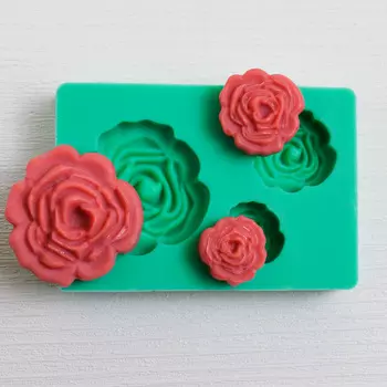 Силиконовый молд Розы разного размера 1