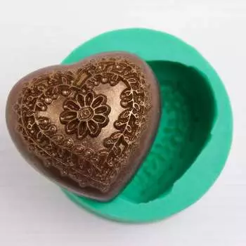 Силиконовый молд сердце-подушечка