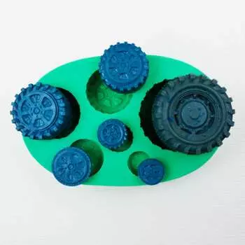 Силиконовый молд Шесть колес