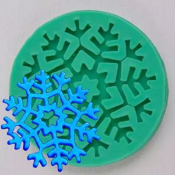Силиконовый молд Снежинка маленькая