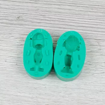 Силиконовый молд Собачка в каске 3D