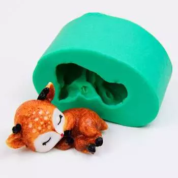 Силиконовый молд Спящий олененок