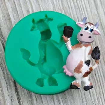 Силиконовый молд Веселая коровка