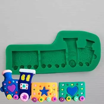 Силиконовый молд Веселый паровоз