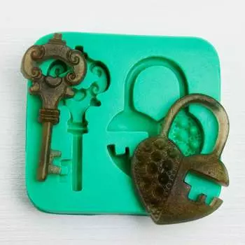 Силиконовый молд Замок с ключом