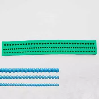 Силиконовый молд Жемчужные бусы 3 нити