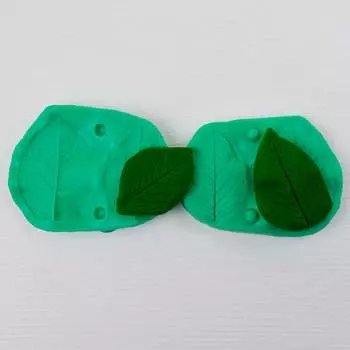 Силиконовый вайнер Лист Шиповника (большой 2 в 1)