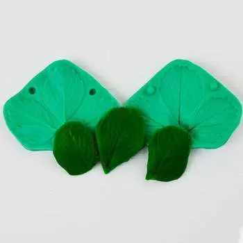 Силиконовый вайнер Лист Земляники 3 в 1