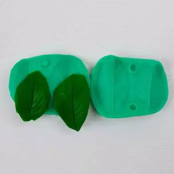 Силиконовый вайнер Листики шиповника (средние)