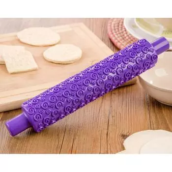 Скалка кондитерская фактурная с узором Завитки