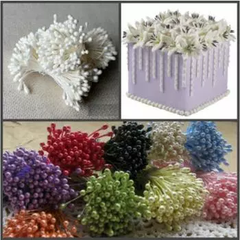 Тычинки для цветов 240 шт Белые