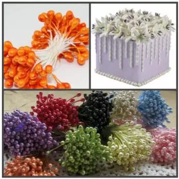 Тычинки для цветов 240 шт Оранжевый