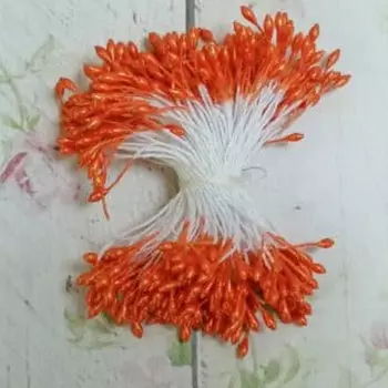 Тычинки для цветов 380 шт Оранжевый мини