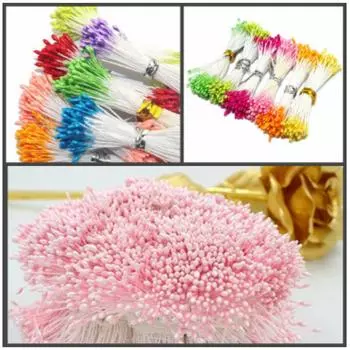 Тычинки для цветов 380 шт Розовые мини