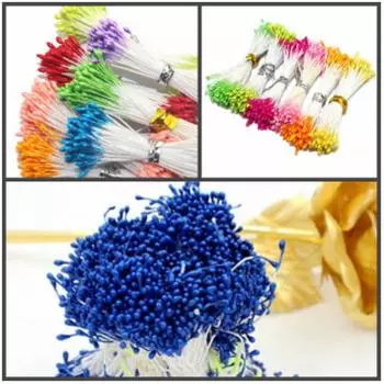 Тычинки для цветов 380 шт Синие мини