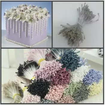 Тычинки для цветов 440 шт матовые Оливковый