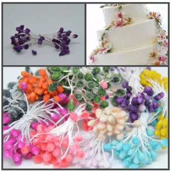 Тычинки для цветов Кристалл 60 шт (Ежевика)