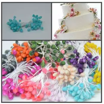 Тычинки для цветов Кристалл 60 шт (Голубой)