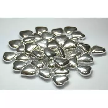 Украшение шоколадное серебряное Сердечко 50 г