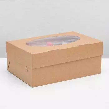 Упаковка для маффинов 25х17х10 см на 6 шт