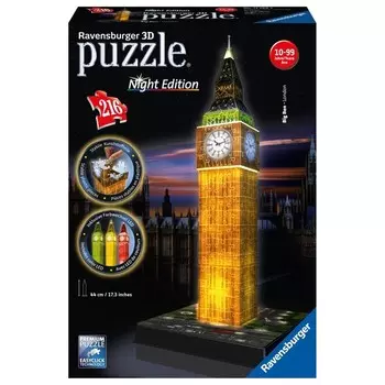 3D-пазл Ravensburger «Ночной Биг-Бен», 216 элементов