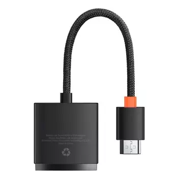 Адаптер Baseus, HDMI-VGA, черный