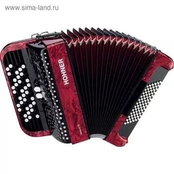 Аккордеон кнопочный Hohner Nova II 72 A1563/A4263, красный