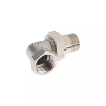 Американка AQUALINK, 1/2", внутренняя/наружная резьба, угловая, никелированная латунь