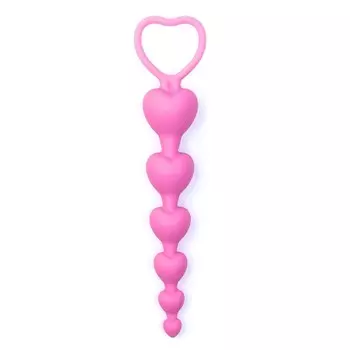Анальные шарики Оки-Чпоки, Soft touch silicone, d= 11-32 мм, h= 140 мм, розовый