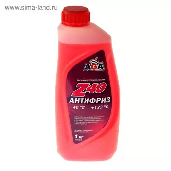 Антифриз Aga -40С/+123С, готовый, цвет красный, 1 кг 103h
