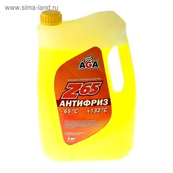 Антифриз Aga -65С/+132С, готовый, цвет зелёный, 5 кг 112h