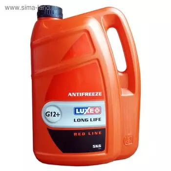 Антифриз LUXE Long Life G12+, красный, 5 кг