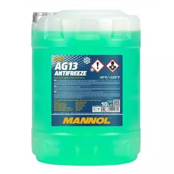 Антифриз Mannol Hightec AG13, зеленый, 10 л, канистра