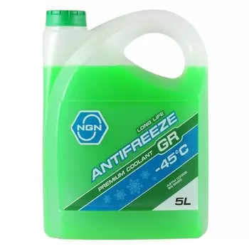 Антифриз NGN GR -45 С, зелёный, 5 л