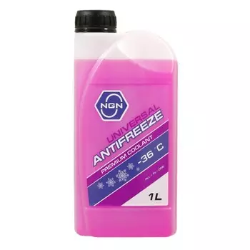 Антифриз NGN UNIVERSAL ANTIFREEZE G12++ -36 С, фиолетовый, 1 л
