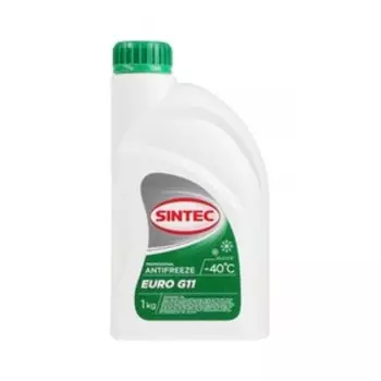 Антифриз Sintec Euro G-11, зелёный, 1 кг, -40°С