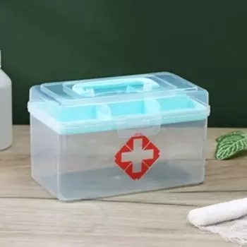 Аптечка, 15.599.5 см, пластик, прозрачный корпус, МИКС