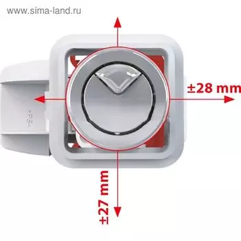 Арматура для смывных бачков Alcaplast 1/2, двойной с кнопкой