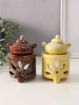 Аромалампа для эфирных масел «Чайник на колонне», под мрамор, 128.58.5 см, МИКС