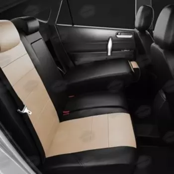 Авточехлы для Mercedes Benz B-classe W246 с 2011-2018 г., хэтчбек, перфорация, экокожа, цвет бежевый, чёрный