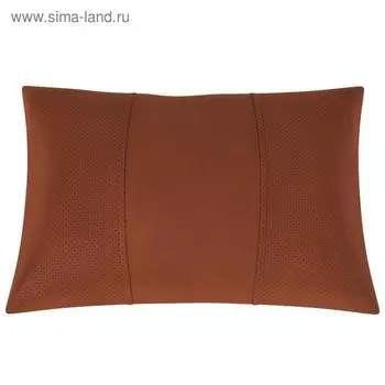 Автомобильная подушка, поясничный подпор, экокожа, бежевая