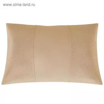 Автомобильная подушка, поясничный подпор, экокожа, кремовая