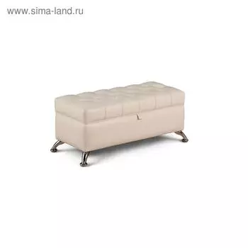 Банкетка «Рондель» с ПМ, 950410420 мм, экокожа, цвет ванильное суфле