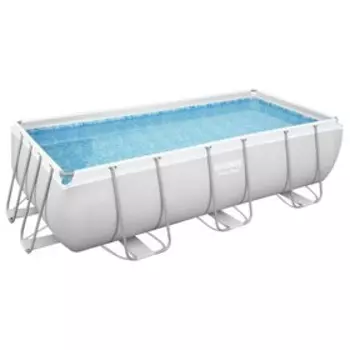 Бассейн каркасный Bestway Power Steel 56441, 404201100 см, фильтр-насос, лестница, прямоугольный