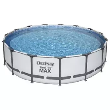 Бассейн каркасный Bestway Steel Pro MAX 56488, 457107 см, фильтр-насос, лестница, тент, круглый
