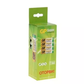 Батарейка алкалиновая GP Super, AA, LR6-40BOX, 1.5В, набор, 40 шт.