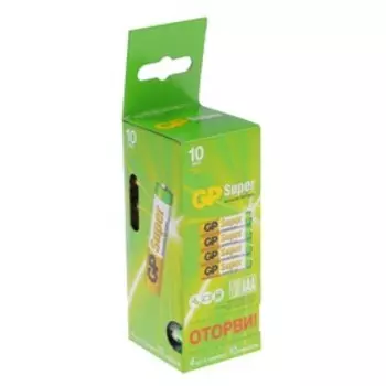Батарейка алкалиновая GP Super, AAA, LR03-40BOX, 1.5В, набор 40 шт.