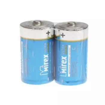 Батарейка алкалиновая Mirex, C, LR14-2S, 1.5В, спайка, 2 шт.